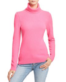 AQUA Cashmere Turtleneck Cashmere Sweater Ultra Pink at Bloomingdales